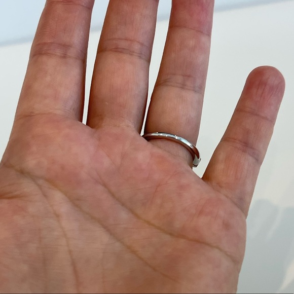 STUNNING ESTATE PLATINUM DIAMOND BI-PASS RING SIZE 8.5 - Picture 17 of 17